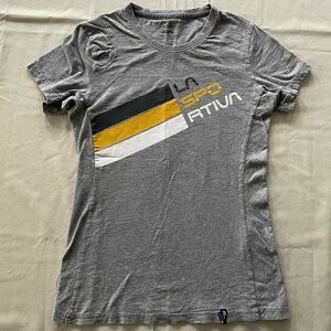 La Sportiva Women’s Logo Striped Tee Size XS
